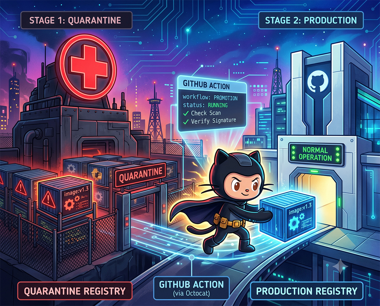 Promoting Container Images from Quarantine Using GitHub Actions